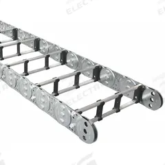 KABELSCHLEPP Cable and Hose Carrier: Open, 3 Channels, 1.81 in Cavity Ht, 10 in Cavity Wd, 60 in (MPN S0950-10.00-RS1-260-2v5). Key specifications — Length: 60 in; Style: Open; Link to Link Pitch: 3.7 in; Carrier Links Material: Steel; Crossbar Opening Design: Opens Inside and Outside; Carrier Design: Open; Accessory Width: 10.8 in; Crossbar Style: Threaded Joint.