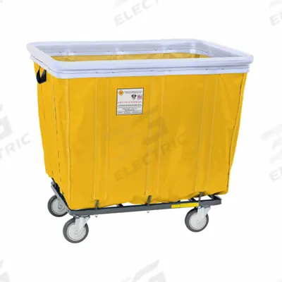 R&B WIRE PRODUCTS INC. Basket Truck: 22.5 cu ft, 550 lb, 46 in L x 34 in W x 40 in H, Yellow - Basket Trucks with Bumper & Permanent Mildew-Resistant Vinyl Liner