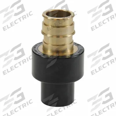 UPONOR Barbed Fitting Adapter: 1 1/4 in ID x 1 1/4 in Pipe Size, Barbed, Brass - Expansion Brass Barbed Tube Fittings