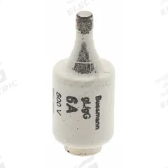 BUSSMANN IEC Fuse: Time Delay, 6 A, 500 V AC, DII Class D Fuse Size (MPN 6D27). Key specifications — attr1226993: DII; attr1287208: D27; attr211183: BUSSMANN.