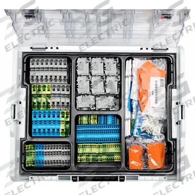 WAGO Rail-Mount Terminal Block Kit: 146 Pieces - Mixed Wire Connector & Terminal Sets