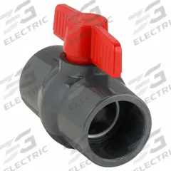 APPROVED VENDOR Manual Two-Way Ball Valve: 2 in, PVC, Straight, Socket x Socket, Full Port Ball Port (MPN 32H953). Key specifications — Brand: APPROVED VENDOR; Handle: Tee.