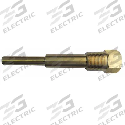 APPROVED VENDOR Threaded Thermowell: Brass, For 6 3/8 in Stem Lg - Stepped-Shank Threaded Thermowells