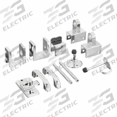 ASI GLOBAL PARTITIONS Outswing Door Kit: Zinc (MPN 40-8512014) - Door Hardware Kits for Bathroom Partitions
