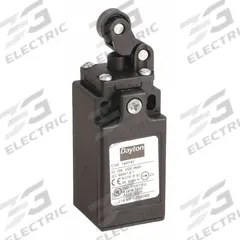 DAYTON Limit Switch: Roller Arm Plunger, Non-Metallic (MPN 14H181). Key specifications — Brand: DAYTON; Electrical Connection: 14 NPT Conduit Wiring Entry.