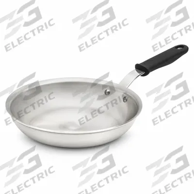 VOLLRATH Fry Pan: Non-Stick, 8 in Top Dia, Aluminum, Silver, Silicone, NSF Certified - Uncoated Frying Pans