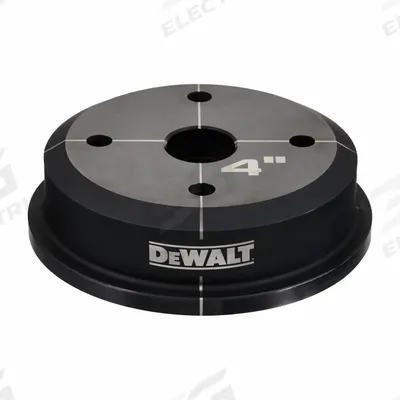 DEWALT Knockout Die: 10 ga Sheet Metal Capacity (Steel), 4 in Nominal Size, Round - DEWALT Knockout Punches & Dies