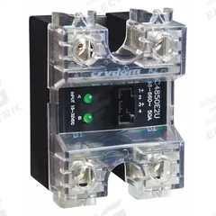 CRYDOM Dual Solid State Relay: Surface Mounted, 50 A Max Output Current, SCR, AC Output (MPN CC2450W2V). Key specifications — Brand: CRYDOM; Current Type: AC; Electrical Connection: Screw Clamp; Finger Safe: Yes; Input Current: 10 mA; Maximum Output Current without Heat Sink: Not Recommended; Mounting Style: Panel; Output Voltage: 24 to 280V AC.