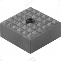 KIPP Gripper Pad w/Tapped Through-Hole: Counterbored Hole, Carbide, Fine, 25 mm Face Wd, M6 (MPN K0387.251206). Key specifications — Finish: Black Oxide; Brand: KIPP.