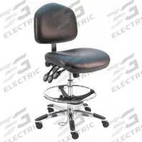 Ergonomic Chair: Vinyl, Armless, Ht Range 21 in to 31 in, 21 1/2 in Seat Wd, 19 in Seat Dp, 0 Glides (MPN WAT-DCRB-TLC-WW-BLACK). Key specifications — Foot Support: Yes; Back Tilt Backward: 80°; Back Tilt Forward: 105°; Base Material: Aluminum; Brand: BENCHPRO; Product Type: Cleanroom Ergonomic Chair; Cleanroom Class: ISO 5; ESD-Safe: Not ESD Safe.