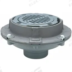 ZURN Floor Drain: 12 in Overall Dia, 4 in Nominal Pipe Size, No Hub, Cast Iron, Cast Iron, Slotted (MPN Z554-4NH). Key specifications — Connection Type: No Hub; Brand: ZURN; Includes: Sur-Set bucket.