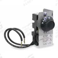 DAYTON Electric Floor Heater Thermostat: 2 in Overall Wd, 120/240V AC, 45° to 85°F, Not Programmable (MPN 2YV12). Key specifications — Thermostat Control Type: Mechanical Selector Dial; Voltage: 120/240V AC; Thermostat Control Range: 45° to 85°F; Includes: Instruction Manual; Brand: DAYTON.