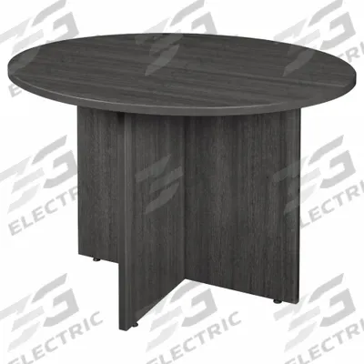 REGENCY Conference Table: Round, Melamine, Ash Gray, 29 in Overall Ht, 42 in Overall Dia - Round Conference Tables