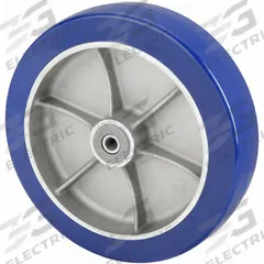 APPROVED VENDOR Caster Wheel: 10 in Wheel Dia., 2 1/2 in Wheel Wd, Polyurethane, Aluminum, Std, Blue (MPN 2RZF7). Key specifications — Brand: APPROVED VENDOR; Wheel/Tread Color: Blue.