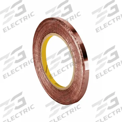 3M Conductive Electrical Tape: 1/4 in Wd, 6 yd Lg, 2.6 mil Thick, 600 V Volt Rating - Conducting Electrical Tape with Non-Conductive Adhesive