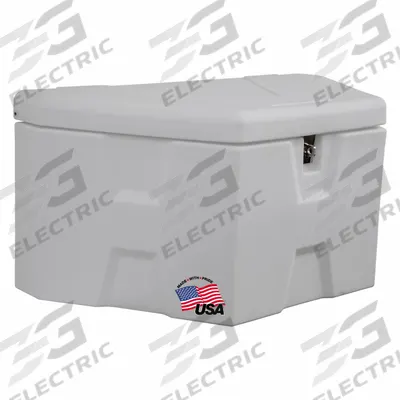 BUYERS PRODUCTS Trailer Tongue: Polyethylene, White, 19 in Overall Dp, 17 29/32 in Overall Ht - A-Frame Trailer Tongue Boxes