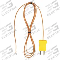 APPROVED VENDOR Bead Wire Temperature Probe: -40°F to 500°F /-40°C to 260°C, Type K, Needle Tip (MPN 4JPL8). Key specifications — Brand: APPROVED VENDOR; Cable Material: F46; Cable Length: 3 ft 3-3/8 in; Process Mounting Connection: Bolt; Maximum Wire Gauge: 30 AWG.