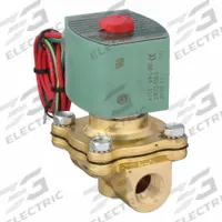 REDHAT Solenoid Valve: 2-Way, Normally Closed, 3/8 in Pipe Size, 24V DC, Watertight, High Flow (MPN 8210G001). Key specifications — Pipe Size: 3/8 in; Voltage: 24V DC; Brand: REDHAT; Coil Enclosure: Watertight.