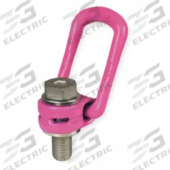 RUD CHAIN Hoist Ring: Pivot/Swivel, Steel w/Pink Powder-Coated Bail, 1"-8, Max. 8,820 lb, Lifting (MPN 8502353). Key specifications — Brand: RUD CHAIN; Thread Size: 1"-8; Operation: Lifting.