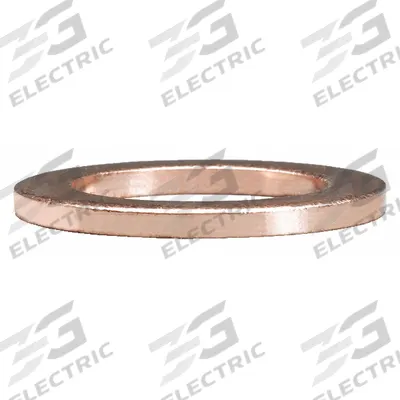 SUR&R Brake Line Washer: Brake Line Washer, Copper, 25/32 in Outside Dia, 10 Pieces - Hydraulic Brake Line Accessories