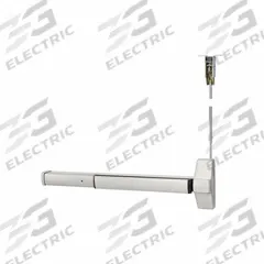 CORBIN RUSSWIN Concealed Vertical Rod: 48 in Max Door Wd, Stainless Steel (MPN ED5860B W048 630). Key specifications — Product Type: Exit Device; Ligature Resistance: Not Ligature-Resistant; Brand: CORBIN RUSSWIN; Exit Device Type: Concealed Vertical Rod; Outside Trim Type: Not Included; Exit Bar Style: Touchbar; ADA Compliant: Yes.