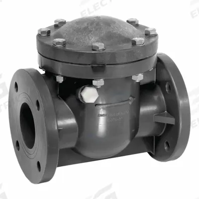 APPROVED VENDOR Swing Check Valve: Swing, Inline Valve Body, 6 in Pipe Size, Flange x Flange - PVC Inline Swing Check Valves