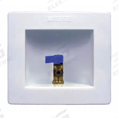 WATER-TITE Outlet Box: 1/2 in Sweat, 1/2 in Sweat, Center, 5.75 in Box Wd - Ice Maker Supply Valve Outlet Boxes