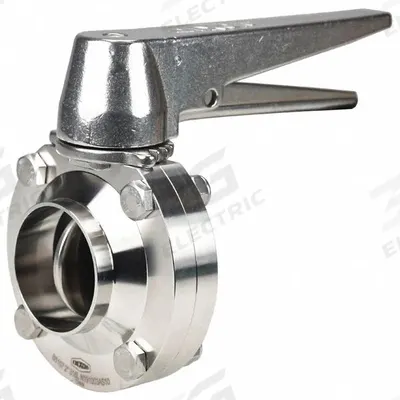 DIXON Butterfly Valve: 4 in Pipe Size, Solder, 85 psi Max. Pressure (CWP), 316L Stainless Steel - 3-A Certified Stainless Steel Butterfly Valves