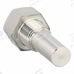 WINTERS Threaded Thermowell: Stainless Steel, For 2 1/2 in Stem Lg, 1 3/8 in Insertion Lg (MPN TBR2550-1-TP). Key specifications — Maximum Operating Temperature: 1,200°F/649°C; Brand: WINTERS; Maximum Operating Pressure: 7,000 psi at 70°F.