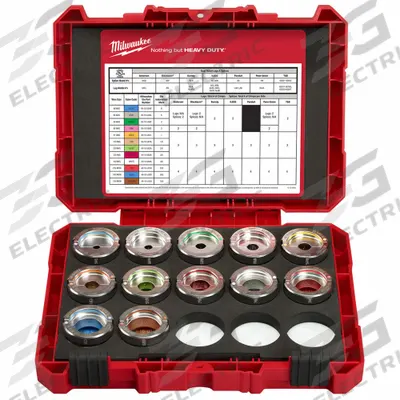 MILWAUKEE Upper and Lower Crimping Die Set: 8 AWG to 350 kcmil, U Style Dies - Milwaukee Replacement Crimping Dies
