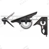 STARRETT Combination Square Set: SAE, Steel, Satin, 12 in Blade Lg (MPN C434-12-16R). Key specifications — attr1182179: Center/Reversible Protractor/Square; attr1182186: 1/64 in (Quick Reading); attr1182189: Satin; attr1182159: STARRETT; attr1182169: Steel.