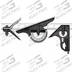 STARRETT Combination Square Set: SAE, Steel, Satin, 12 in Blade Lg (MPN C434-12-16R). Key specifications — attr1182179: Center/Reversible Protractor/Square; attr1182186: 1/64 in (Quick Reading); attr1182189: Satin; attr1182159: STARRETT; attr1182169: Steel.