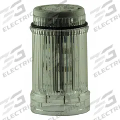EATON Tower Light Module: Strobe, 24V AC/24V DC, White, 43 mm Overall Dia, 2 1/4 in Overall Ht, SL4 (MPN SL4-FL24-W). Key specifications — Brand: EATON; Compatible with Series: SL4; Lens Color: White; Operating Voltage: 24V DC; Manufacturer Part Number: SL4-FL24-W.