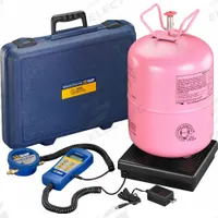 YELLOW JACKET Charging Scale Kit: 110 lb Max, Wired Handset Display, 2 3/16 in H x 9 in W x 9 in L (MPN 68803). Key specifications — Includes: Carrying Case; Accuracy: ± 0.5 oz; Brand: YELLOW JACKET; Calibration Certificate Type: Not Certified; For Refrigerant Type: Universal; Product Type: Charging Scale; Programmable: Yes.