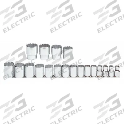 PROTO Socket Set: 1/2 in Drive, 19 Piece, 12-Point, SAE - SAE Tether-Ready Socket Sets