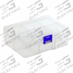 QUANTUM STORAGE SYSTEMS Compartment Storage Box: 6 3/4 in x 4 3/4 in x 2 1/4 in, Clear, Single Latch (MPN QB300). Key specifications — Color: Clear; Brand: QUANTUM STORAGE SYSTEMS; Material: Plastic.