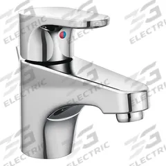 CFG Straight Spout Bathroom Faucet: Edgestone, Brass, Chrome Finish, 1.2 gpm Flow Rate, Single-Post (MPN 46100). Key specifications — Includes: Deck Plate; Brand: CFG; Series: Edgestone.