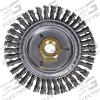 WEILER Wire Wheel Brush: Steel Stringer Bead, 4 1/2" Dia x 3/16" Wd, 5/8"-11 Arbor, 0.02" Fill (MPN 94043). Key specifications — Brand: WEILER.