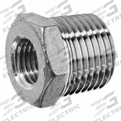 USA INDUSTRIALS Metal Pipe Straight: Straight, 1 in x 1/2 in, Class 125 - Chrome-Plated Threaded Low-Pressure Pipe Fittings