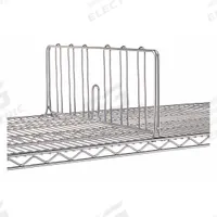 INSTOCK Wire Shelf Dividers: 1 in x 24 in x 8 in, Stainless Steel (MPN GRJDD24C). Key specifications — Material: Stainless Steel; Color: Silver; Finish: Stainless Steel; Brand: INSTOCK; Ledge Size: 24 in.