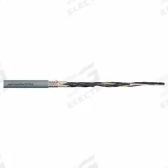CHAINFLEX Control Cable: 14 AWG, 12 Conductors, Order by the Foot, PUR Jacket, 1,000 V (MPN CF78-UL-25-12). Key specifications — Conductor Material: Copper; Conductor Configuration: Single; Minimum Bend Radius Factor - Fixed: 4 x OD; Minimum Bend Radius Factor - Flexible: 5 x OD; Includes Ground: Yes; Minimum Bend Radius Factor - E-Chain: 6.8 x OD; Resistance Properties: Coolant Resistant; Standards: VW-1.