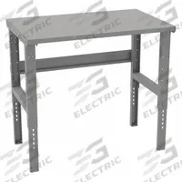 TENNSCO Workbench: Adj Ht, Steel, 48 in x 30 in, 4,000 lb Overall Load Capacity, Gray (MPN WBAT-1-3048S). Key specifications — Brand: TENNSCO.