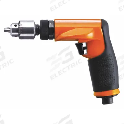 DOTCO Air-Powered Drill: 1/4 in Chuck, Heavy Duty, 600 RPM, 0.4 hp - Pistol-Grip Air-Powered Drills