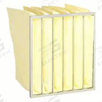 GRAINGER Pocket Air Filter: 20 in x 24 in x 15 in, MERV 15, Yellow, Fiberglass, 6 Pockets (MPN 878PM0). Key specifications — Display Sell UOM: EA; Brand: GRAINGER; Media Material: Fiberglass; Performance Rating: MERV 15.