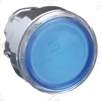 SCHNEIDER Flush Push Button: Blue, 22 mm Mounting Size, Metallic, Momentary (MPN ZB4BW363). Key specifications — Brand: SCHNEIDER; Action: Momentary; Series: XB4; Push Button Material Type: Metallic.