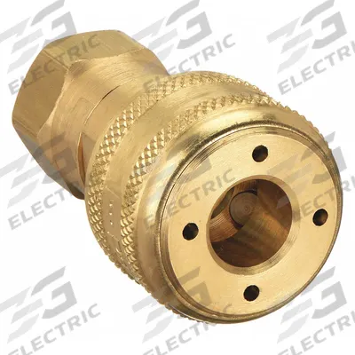 PARKER Quick Connect Hose Coupling: 1/4 in Body Size, 1/4 in Hose Fitting Size - Industrial Interchange Brass Quick-Connect Air Coupling Bodies