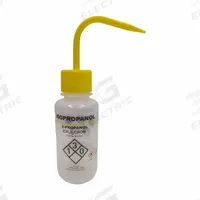 APPROVED VENDOR Wash Bottle: 250 mL, Isopropanol, Yellow, Wide, Std Spout Spout, Colorless (MPN 832J88). Key specifications — Closure Color: Yellow; Vented/Nonvented: Vented; Body Color: Colorless; Brand: APPROVED VENDOR; Imprinting Group: Specific Chemicals.