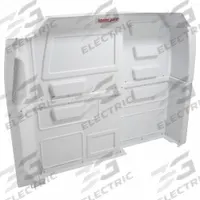 WEATHER GUARD Van Bulkhead: Solid Panel, White, Composite Plastic, 53 5/8 in Overall Ht, Low Roof (MPN 96300-3-01). Key specifications — Color: White; Compatible Roof Type: Low Roof; Brand: WEATHER GUARD; Compatible Vehicle Type: Full-Size Vans.