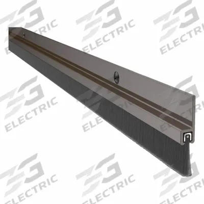 PEMKO Door Sweep: Brush Insert, Aluminum, 84 in Lg, 1/4 in Wd - Door Sweeps