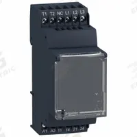 SCHNEIDER Control Relay: DIN-Rail Mounted, 5 A Current Rating, 24 to 240V AC/DC, 12 Pins/Terminals (MPN RM35TM50MW). Key specifications — Monitored Parameters: Phase Failure; Manufacturer Part Number: RM35TM50MW; Brand: SCHNEIDER.
